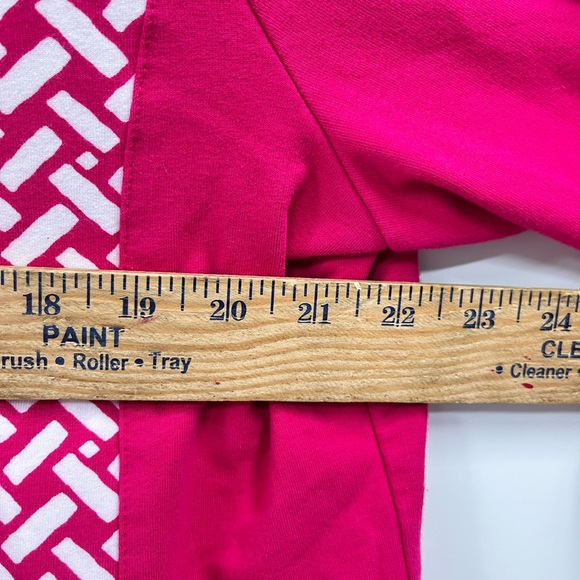 Susan Graver Weekend Pink Geometric Zip Front Hoodie Casual Jacket Size XL - Picture 5 of 10